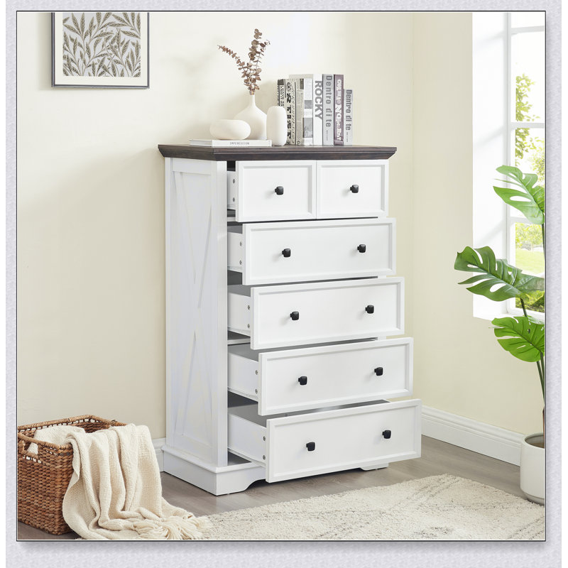 Commode 6 tiroirs, commode haute 6 tiroirs