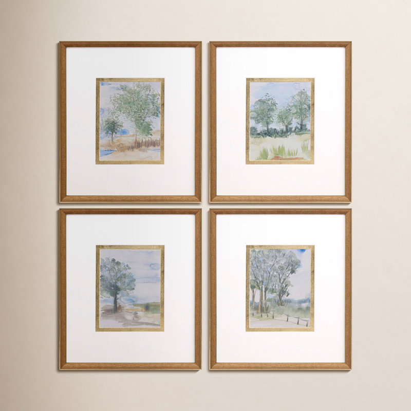 Éloise le long du chemin II S / 4 par Jardine (ensemble de 4)
