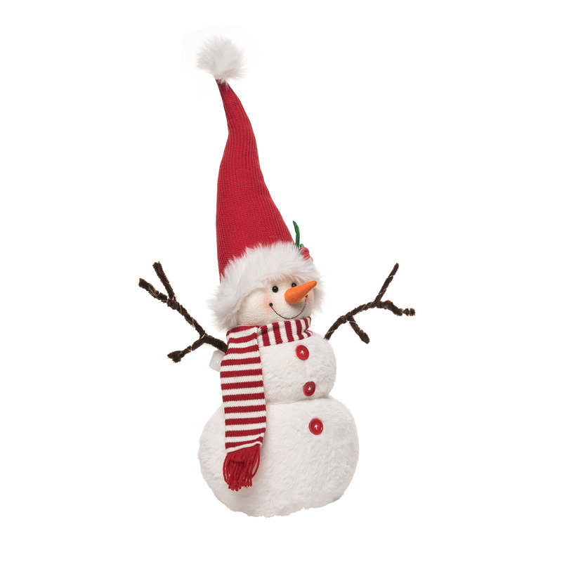  Polyester 24 in. Multicolor Christmas Plush Light Up Snowman Decor