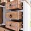 Buffet décoratif en bois 22 po avec 5 tiroirs
