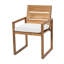 Venice Teak Patio Dining Armchair with Cushion-2076089608