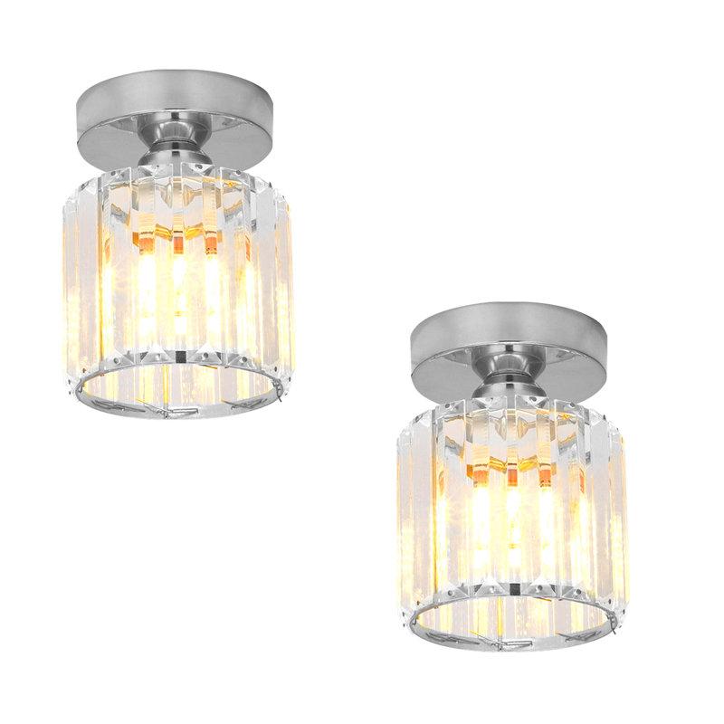 Trebino Crystal Semi Flush Mount, No