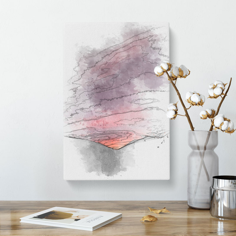 Setting Sun - Wrapped Canvas Print, 91cm H x 60cm W x 3cm D