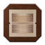 Table de jeu réversible à finition cerisier Bishop II - échecs, dames et backgammon 3 en 1 avec tiroirs de rangement, surface de jeu 20 po x 20 po