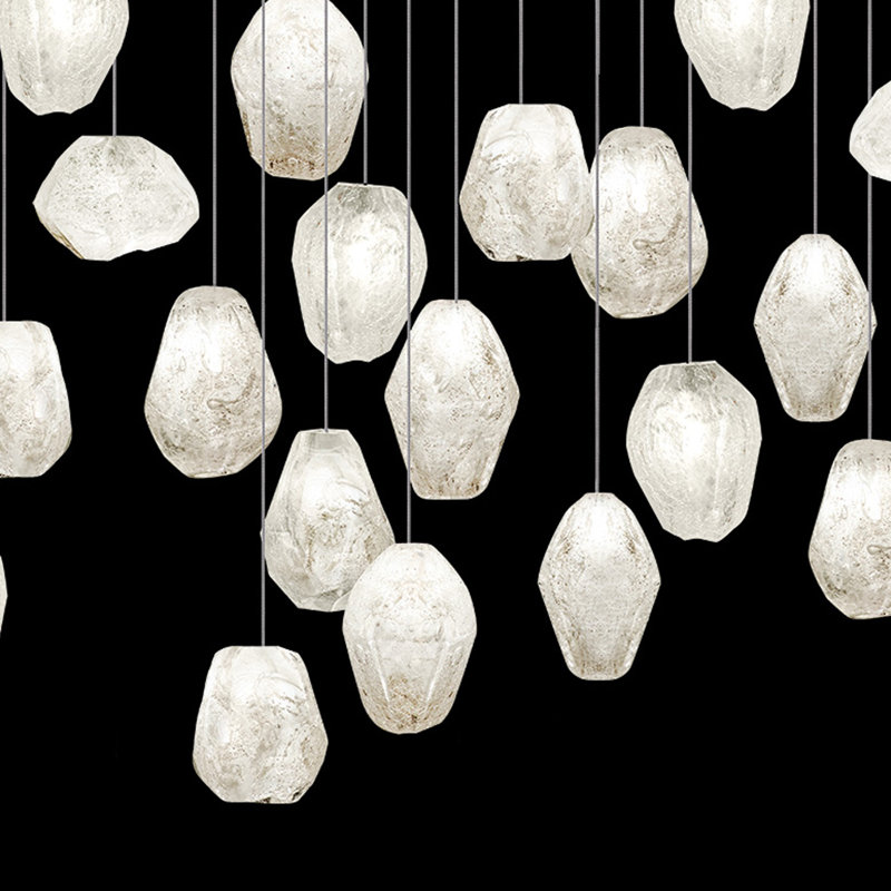 Luminaire suspendu naturel 54 po Natural Inspirations, Doré
