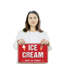 Plaque en plastique 11 po x 17 po Ice Cream Street-119527983