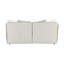 Causeuse en chenille beige avec 4 coussins