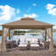 13 pi. L 11 pi. X P 11 pi. D Pavillon de jardin en acier-96070367