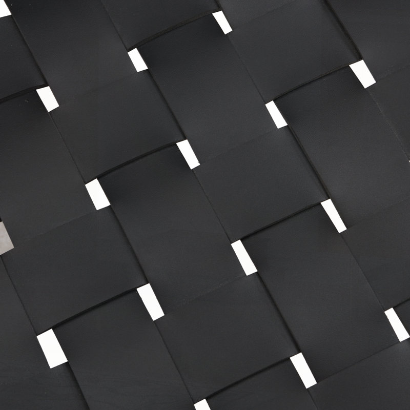 Ensemble de 2 chaises en cuir de polyuréthane et en bois d'hévéa robuste, Noir