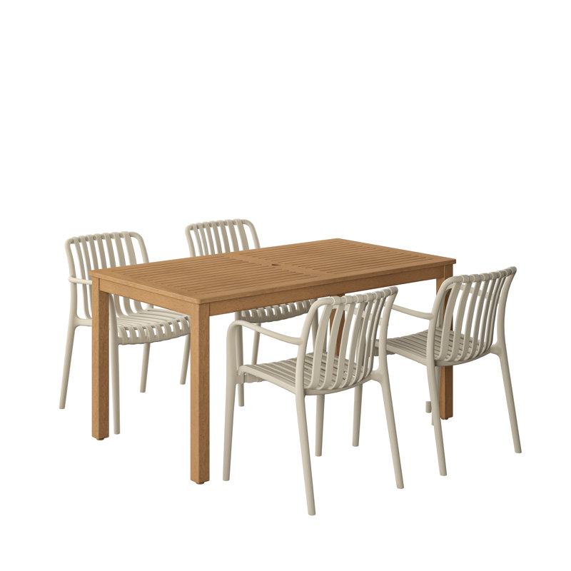 Ensemble repas d'extérieur Amazonia Breian FSC, Sable, 4