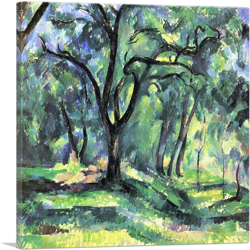 " Forest 1890 " by Paul Cezanne Painting Print, 12" H x 12" W x 0.75" D