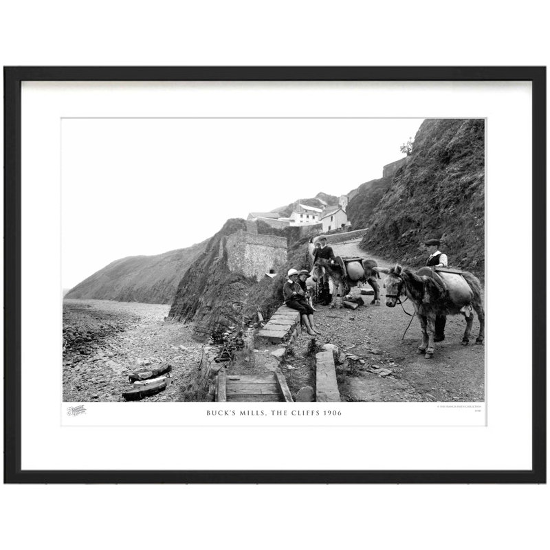 Buck's Mills, The Cliffs 1906 - Single Picture Frame Print, 60cm H x 80cm W x 2.3cm D