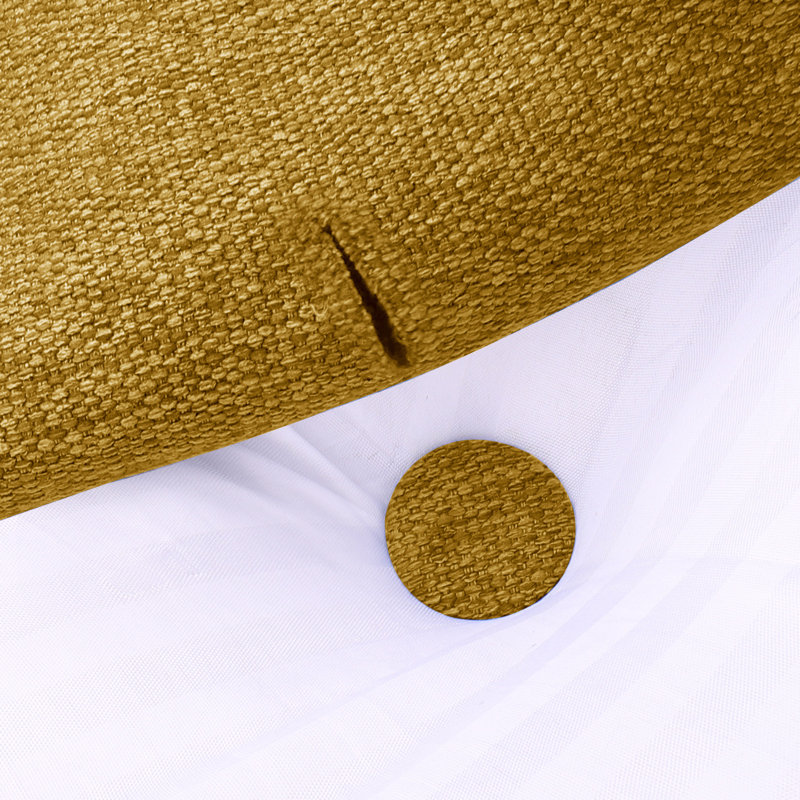 180cm Curved Headboard Pillow, 50cm H x 200cm W, Yellow