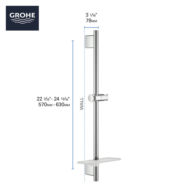 Rainshower Smartactive 24.81" Shower Bar, Brushed Nickel