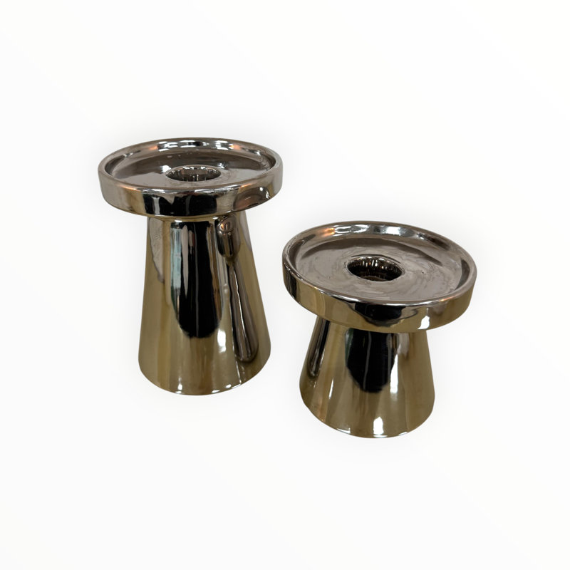 Ensemble de bougeoir Cameron, Argent argent