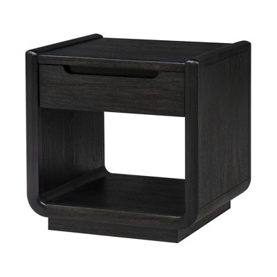 24.65" W Contemporary End Table, Black