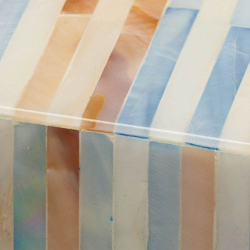 Roosevelt Blue Mother of Pearl Decorative Box, Large