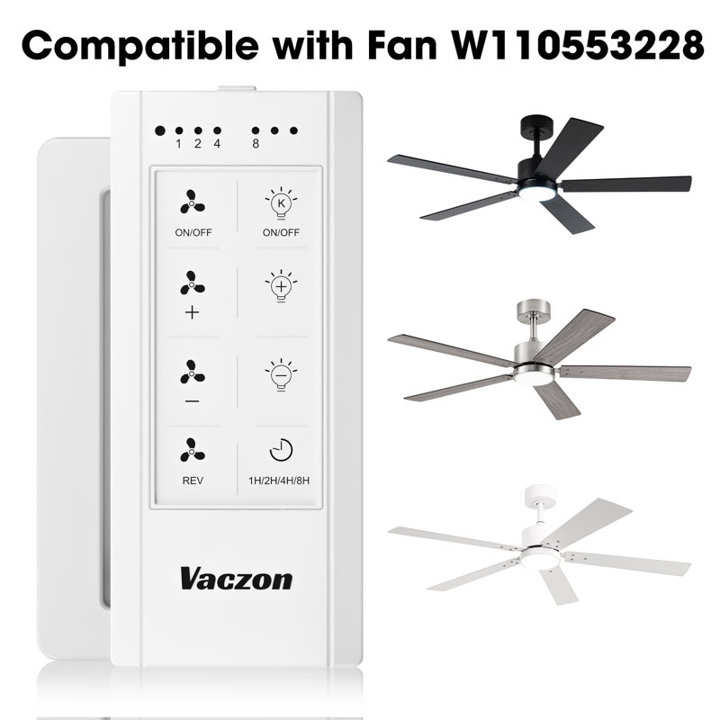 Vaczon Ceiling Fan Remote, White-3
