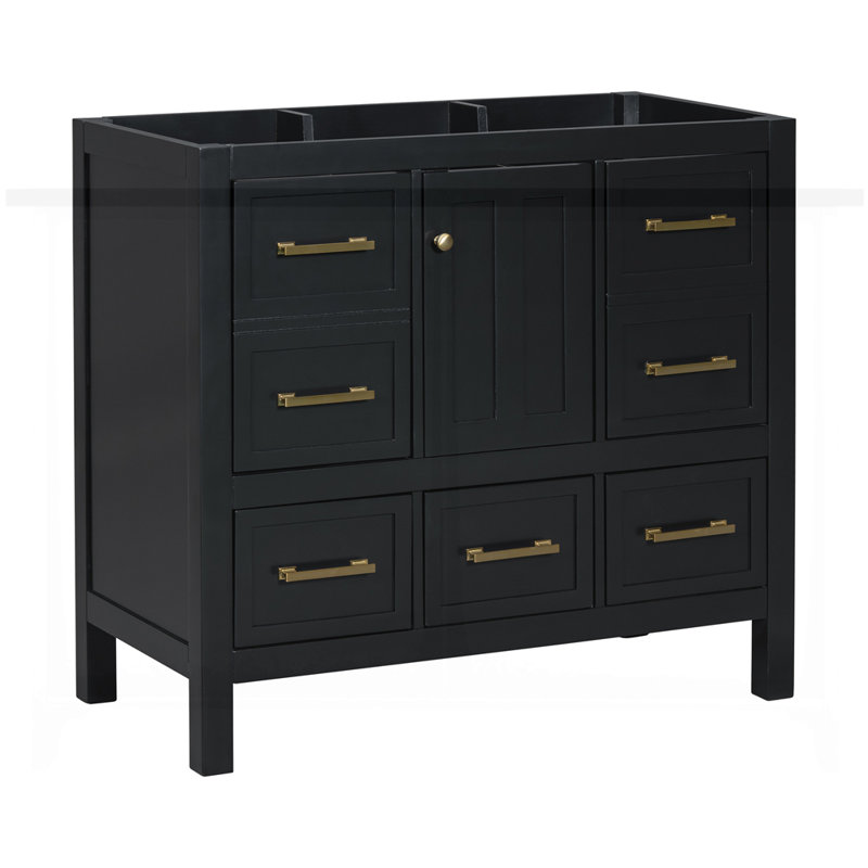 36'' Bathroom Vanity without Sink, Black