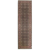 Hand-Knotted High-Quality Black and Wine Runner