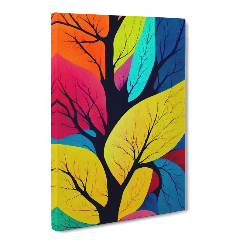 Tree Gouache - Wrapped Canvas, 60cm H x 40cm W x 3cm D