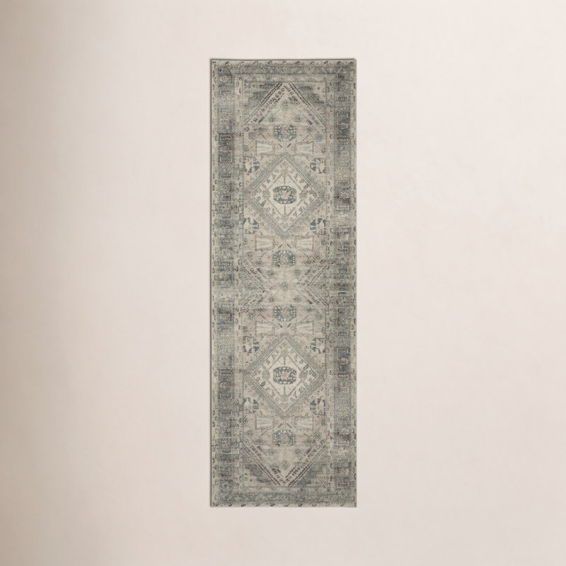 Magnolia Home By Joanna Gaines X Loloi Sinclair Machine Washable Natural / Sage Area Rug, Runner 2'3" x 9'6"