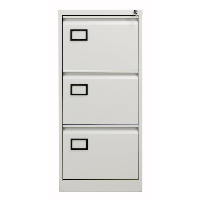46cm Wide 3 -Drawer Steel File Cabinet, Grey
