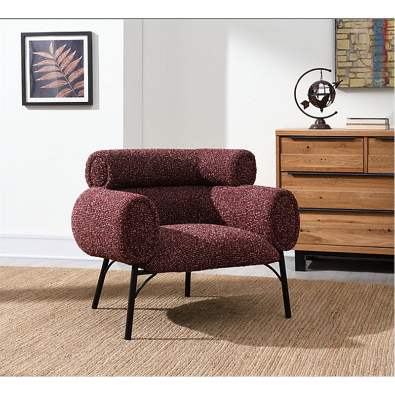 Chaise en tweed marron Mardi