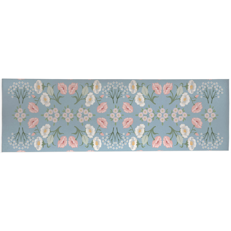 May Flowers Outdoor Rug, Runner 2'6" x 8'
