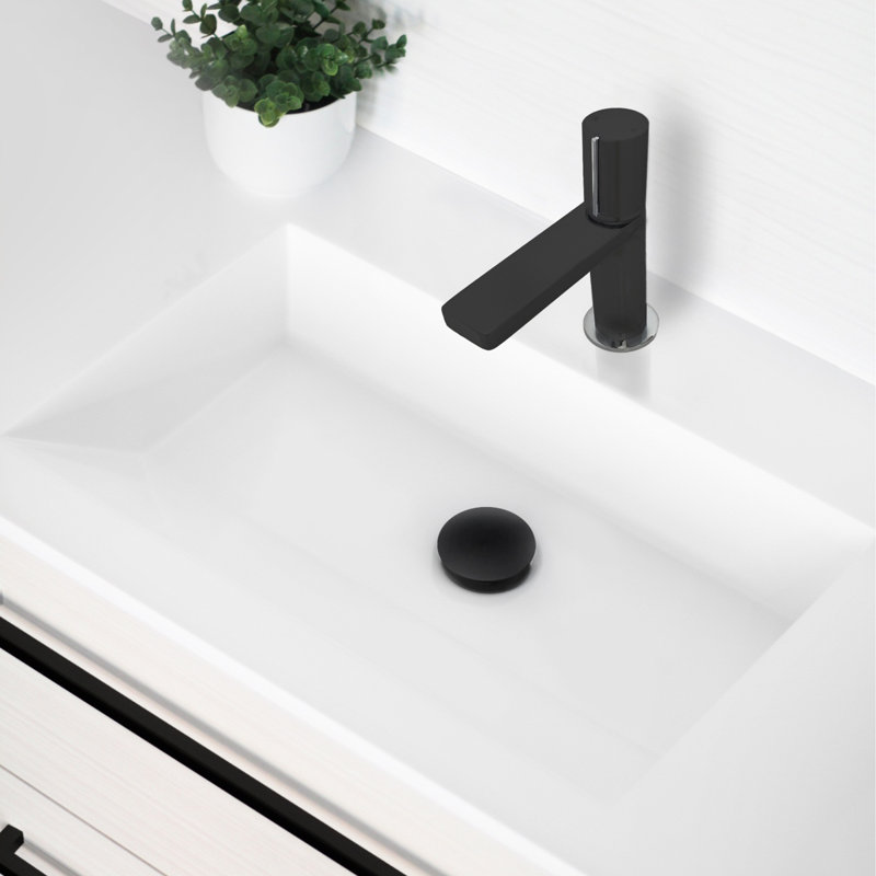 Stylish Solace Riela One-Handle 7 1/2" Centerset Bathroom Faucet, Matte Black