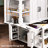 47.2" Kitchen Island With 13.8" Back Extendable Table, Rubber Wood Veneer, Internal Storage, Built - In Power Station-1887232512