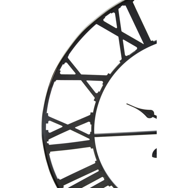 Exline Metal Wall Clock, Black