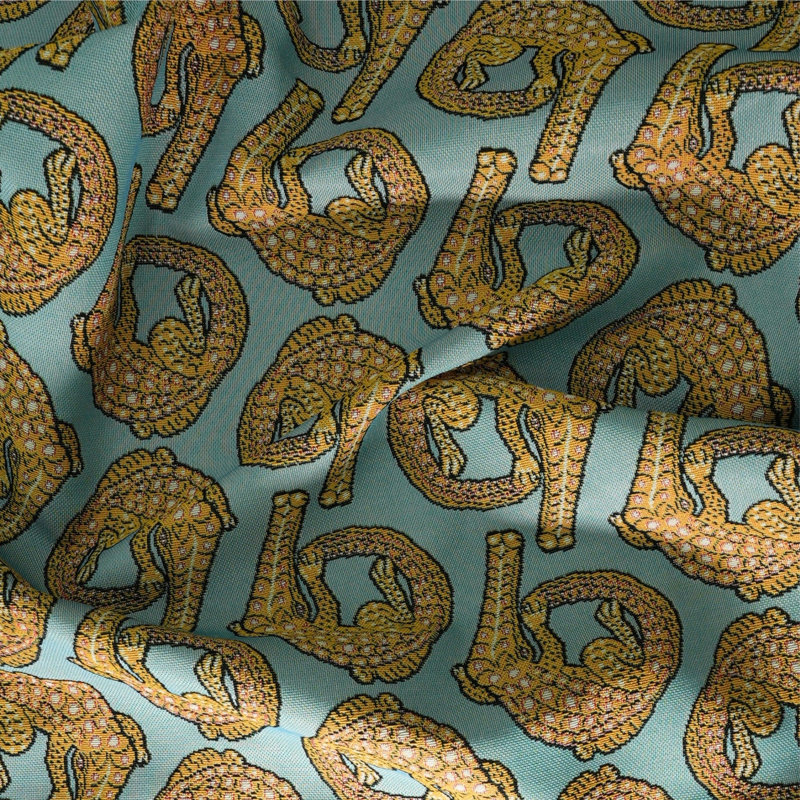 Croco Jacquard Fabric, Persimmon