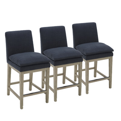 Bethea Upholstered Counter Stool (Set of 3)