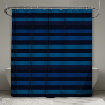 Rideau de douche à rayures - Motif de décor de salle de bain moderne