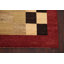Tapis décoratif en laine noué à la main de conception unique 6 pi 4 po x 10 pi 1 po « New Age » rouge/beige/gris