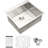 Stainless Steel Drop In Sink 25", 16 Gauge Build Quality, R10 Tight Radius Corners, Condensation Control, Include Dish Grid And Soundproof Drop-In Material, Radius, Deep Single Bowl Basin, Easy To