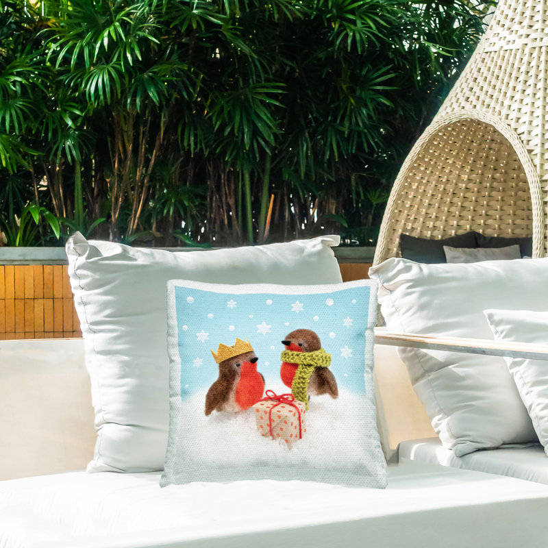 Housse et insert de coussin décoratif carré en polyester pour l'intérieur et l'extérieur