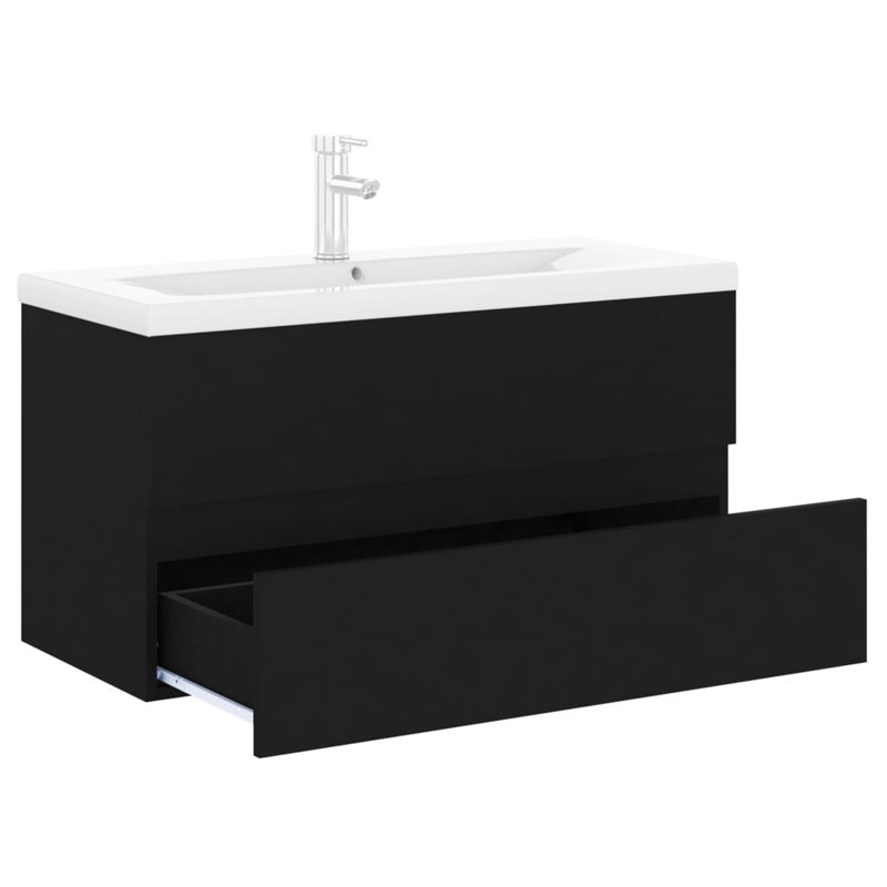 Audreigh Single Bathroom Vanity Base Only, Black