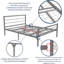 Chester Metal Platform Bed Frame With Headboard And Footboard, Strong Premium Steel Mesh Base, Under Bed Storage Space, Easy Assembly-1413830220-1433186815
