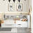 White Wooden Twin Size Daybed With Twin Trundle, Storage Shelf & USB Charging Ports-609035313-609035326