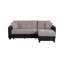 Canapé modulaire Lindsey beige avec similicuir chocolat-104469357