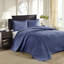 Couvre-lit double réversible bleu marine - rembourrage en tissu de coton pour une nuit de sommeil facile à nettoyer