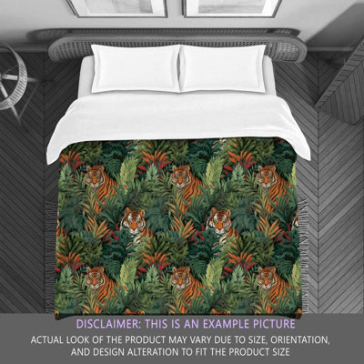 Literie tigre animal vert