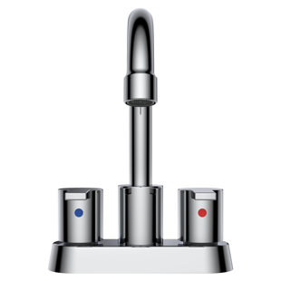 Centerset 2-handle Bathroom Faucet with Drain Assembly