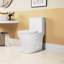 Toilette 1,1 / 1,6, hauteur confort allongée, fixé au sol, blanc en céramique, siège à fermeture en douceur, et hauteur, céramique montée, approuvé