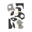 Cut Out Abstract No. 1 Gold by Melanie Viola - Wrapped Canvas Print-1954739206