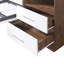 Lit double mural blanc pleine grandeur, option peu encombrante avec armoire à lattes flexibles, confortable et pratique pour le bureau à domicile