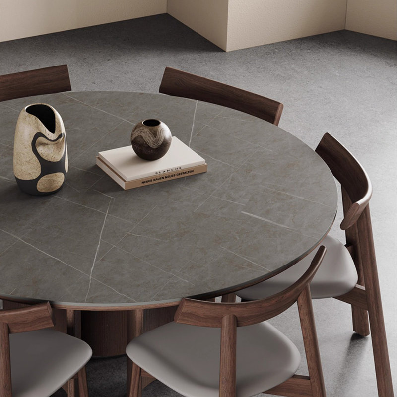 Table ronde italienne minimaliste, H 29,5 po x L 43,3 po x l 43,3 po