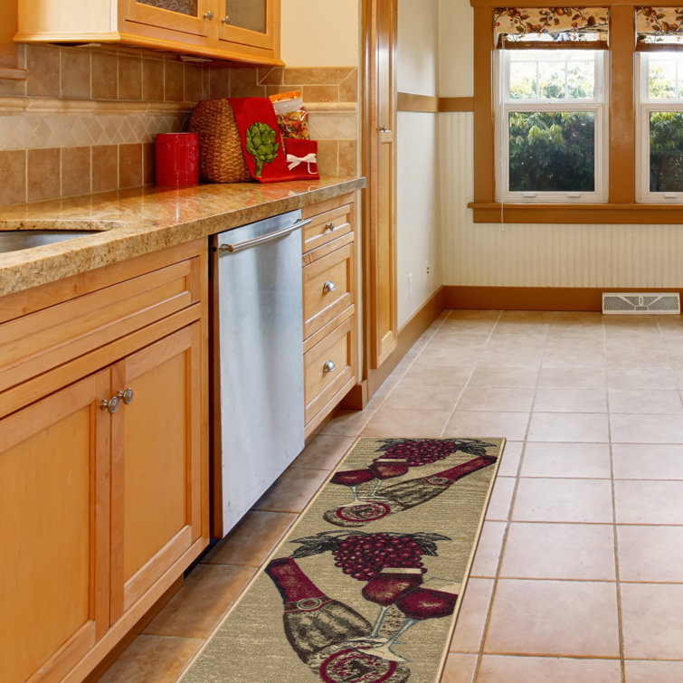 Gracie Oaks Makinzy Kitchen Rugs and Mats Non Skid Washable, Absorbent Rug  for Kitchen & Reviews